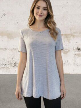 Old Navy Women's Black & White Striped Relaxed Short Sleeve T-Shirt Size Small